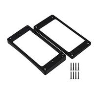 Lovermusic - 2 piezas de 90 x 45 mm, marco de pastilla para guitarra eléctrica, diseño de arco negro