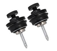 Lovermusic 2 x Negro Enchapado Correa Cerraduras Straplock Seguridad para Bajo Guitarra