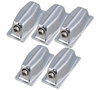lovermusic 5 lengüetas plateadas de 5,8 x 2 cm sin tornillos de montaje