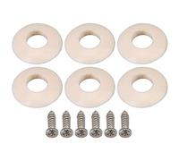Lovermusic 6 arandelas de plástico con tornillos para guitarra, afinadores semiclosificados de engranaje abierto