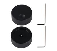 Lovermusic Black Hole Dia - Pomo de control de potenciómetro de aluminio de 0.25 pulgadas con llave para bajo, paquete de 2