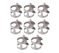 Lovermusic Boquilla de latón niquelado plateado para clarinete con tornillos ajustables, accesorios de viento de madera, paquete de 8