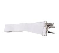 Lovermusic Correa de hombro ajustable de nailon blanco con doble correa para tambor