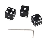 Lovermusic - Juego de 3 pomos de control de volumen con llave de plástico para guitarra, negro