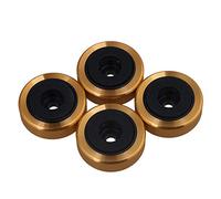 Lovermusic - Juego de 4 almohadillas antivibración para reproductor de CD, aislamiento de altavoces, 3 cm de diámetro, color dorado