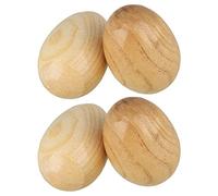 Lovermusic Juego de 4 cocteleras musicales de madera con forma de huevo, accesorios de percusión manual para fiestas musicales