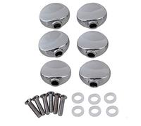 Lovermusic Juego de 6 botones para afinador de guitarra, cromados