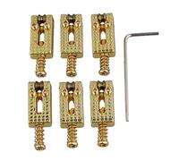 Lovermusic - Juego de 6 sillines de metal para guitarra eléctrica Tremolo Bridge, dorado