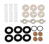 Lovermusic Kit de reparación de válvula de trompeta de 24 piezas, fieltro de resorte de metal con válvula de trompeta, almohadilla de corcho, piezas de repuesto para trompeta