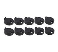 Lovermusic Paquete de 10 silenciadores redondos de goma para violonchelo de dos agujeros, color negro