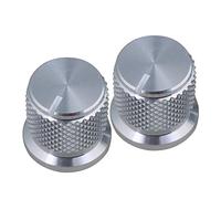 Lovermusic - Pomo para altavoces HIFI de 6 mm de diámetro, 2 unidades, color plateado