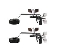 Lovermusic Silenciador de metal negro para amortiguador, control de tono con abrazadera para cajas Tom Drum Accesorios, paquete de 2