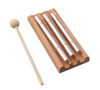 lovermusic Timbre de energía Woodstock de madera de 3 tonos con mazo y 3 tubos