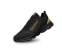Lovers Fashion Mesh Transpirable Flying Woven Zapatillas para Hombres y Mujeres Zapatos Transpirables Casuales a juego, dorado, 42 EU