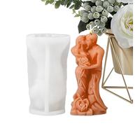 Lovers - Molde de silicona para resina, fundido apasionado, escultura de 1 pieza para manualidades de velas, figura de con textura suave, equipo de arte, prensa de forma humana para geles,