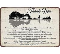 Lovers Rock Thank You Lyrics - Letrero de metal vintage para cocina, bar, cafetería, club, cueva, decoración de pared, guitarra, música, 20,3 x 30,5 cm