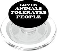 Loves Animals Tolerates People Cats Dog Mom Pet Animal Lover PopSockets PopGrip para MagSafe