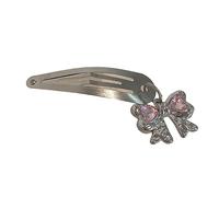 Loves Clip Y2K - Pinza para el pelo con diseño de corazón roto y diamantes de imitación con lazo, accesorio para el cabello con palabras en forma de corazón
