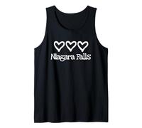 Loves Heart Niagara Falls Rustic 3 Hearts Texto artesanal Camiseta sin Mangas