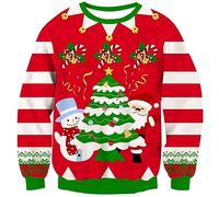 Loveternal Niños Sudadera De Alpaca para Niños Suéter Feo De Navidad Jersey Lindo Tops De Manga Larga Suéter De Punto De Algodón Informal Jersey De Papá Noel 11-12 Años,L