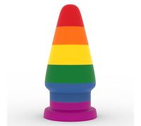 Lovetoy Prider - Plug anal arcoíris, 15 cm