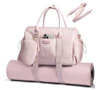 LOVEVOOK Bolsa de deporte para mujer, pequeña bolsa de viaje, bolsa clínica | Bolsa de fin de semana ultraligera, bolsa de yoga lavable a máquina, bolsa de equipaje de mano de 18 l con compartimento