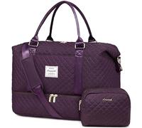 LOVEVOOK Bolsa de Viaje Mujer Bolsa Deporte Mujer Grande Maletas de Cabina Avion Travel Duffle Bag Bolso Maternidad Hospital Equipaje de Mano con Neceser Organizador para Viaje Gym Playa Sauna