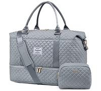 LOVEVOOK Bolsa de Viaje Mujer Bolsa Deporte Mujer Grande Maletas de Cabina Avion Travel Duffle Bag Bolso Maternidad Hospital Equipaje de Mano con Neceser Organizador para Viaje Gym Playa Sauna