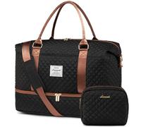 LOVEVOOK Bolsa de Viaje Mujer Bolsa Deporte Mujer Grande Maletas de Cabina Avion Travel Duffle Bag Bolso Maternidad Hospital Equipaje de Mano con Neceser Organizador para Viaje Gym Playa Sauna