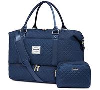 LOVEVOOK Bolsa de Viaje Mujer Bolsa Deporte Mujer Grande Maletas de Cabina Avion Travel Duffle Bag Bolso Maternidad Hospital Equipaje de Mano con Neceser Organizador para Viaje Gym Playa Sauna
