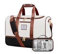 LOVEVOOK Bolsa de viaje para mujer, bolsa de viaje de fin de semana, con bolsa de aseo, compartimento para zapatos y compartimento húmedo, impermeable, bolsa de deporte, gimnasio, yoga, equipaje de