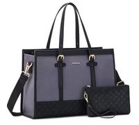 LOVEVOOK Bolso de las mujeres, negro y gris, 15,6 Zoll, Bolsa
