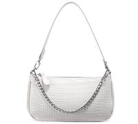 LOVEVOOK Bolso de mano para mujer, pequeño, bolso bandolera, bolso de piel, bolso de la compra, bolso cruzado grande, bolso de hombro (Patrón Blanco-Clásico-Cocodrilo)