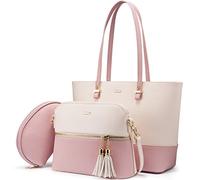 LOVEVOOK - Juego de bolsas para mujer, bolso de hombro, bolso de mano, bandolera grande, de diseño elegante, juego de 3 piezas, color, talla 3pcs Set