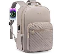 LOVEVOOK Mochila Mujer para Ordenador Portátil 15,6 Pulgadas, Impermeable Mochila Portátil Mujeres con Puerto de USB, Multifuncional Mochila Escola para Negocio Viajes Trabajo Universidad