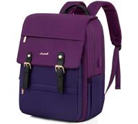 LOVEVOOK Mochila para ordenador portátil, bolso de mano y viaje, 43 cm, para mujer y profesor, Violeta & Azul-Violeta, 15,6 pulgadas