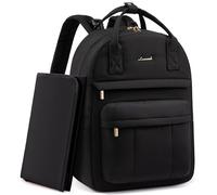 LOVEVOOK Mochila para pañales para bebé, bolso cambiador grande, Negro , medium