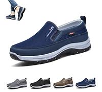 LOVEWLVNCL Plimsolls de Viaje ortopédicos Transpirables, Zapatos ortopédicos for Hombres CNA Trop, Zapatos de Barco Informales cómodos Antideslizantes Ligeros for Caminar (Color : Blue, Size : 39 EU)