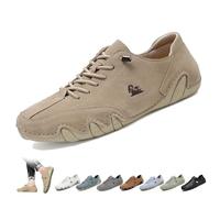 LOVEWLVNCL Ultra-Comfortable Barefoot Shoes Made Unisex, Outdoor Slip On Beck Shoes Casual Non-Slip Breathable Lightweight Walking Hike Shoes For Driving & Commuting Loafers(Caqui,38 EU)