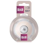 LOVI 1 chupete dinámico Mammafeel, seguro para amamantar, 100 % silicona, tecnología innovadora, muy cerca del pecho de mamá, libre de BPA (6 m + casco)