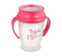 LOVI 360 Grados Vaso de Entrenamiento Antiderrames | 12+ | 250 ml | Sin BPA | SteriTouch Protección Antibacteriana | Innovador Sistema de Sellado | Fácil de Limpiar | Indian Summer Junior | Rosa