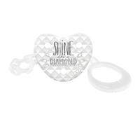 LOVI Cadena para Chupetes, 0m+, Forma Redonda Segura, Evita que el Chupete se Pierda (Diamond)