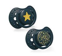 LOVI Mini chupetes para bebé, 0-3 Meses, con Tetina de Silicona, sin BPA, Punta Dinámica, Colección Stardust, 2 piezas, Verde