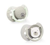 Lovi Mini Chupetes Dinámicos Buddy Bear Gris 0-2m 2 uds