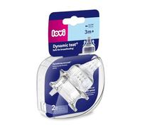 LOVI SUPERvent - Pack de 2 tetinas dinámicas de flujo lento, talla (+3m)