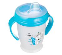 LOVI Taza Antigoteo Bebé Junior, Vaso de Aprendizaje Antiderrames, 250 ml, 12+ Meses, Beber sin Derramar, Sin BPA, Fácil de Limpiar, Colección Indian Summer, Azul