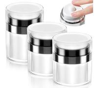 LOVICVKEM 3 unidades Airless Pump Crema Dispensadork,botellas de aire rellenables,Portatil Tarro De Crema Al Vacio Para Viajes Y Uso Familiar Con,2 Piezas Ejercitador de Manos