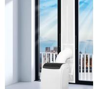 Loviga Cubierta Aislante de Tela para Puertas para Aire Acondicionado PortáTil Y Secadora, Kit de VentilacióN de Puerta 100% Sellado para Manguera de Escape de 5,9" De MáXimo-25x192~232cm