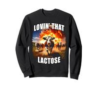 Lovin' That Lactose - Funny Milk & Dairy Meme Cows Graphic Sudadera