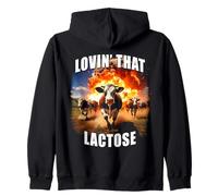 Lovin' That Lactose - Funny Milk & Dairy Meme Cows Graphic Sudadera con Capucha